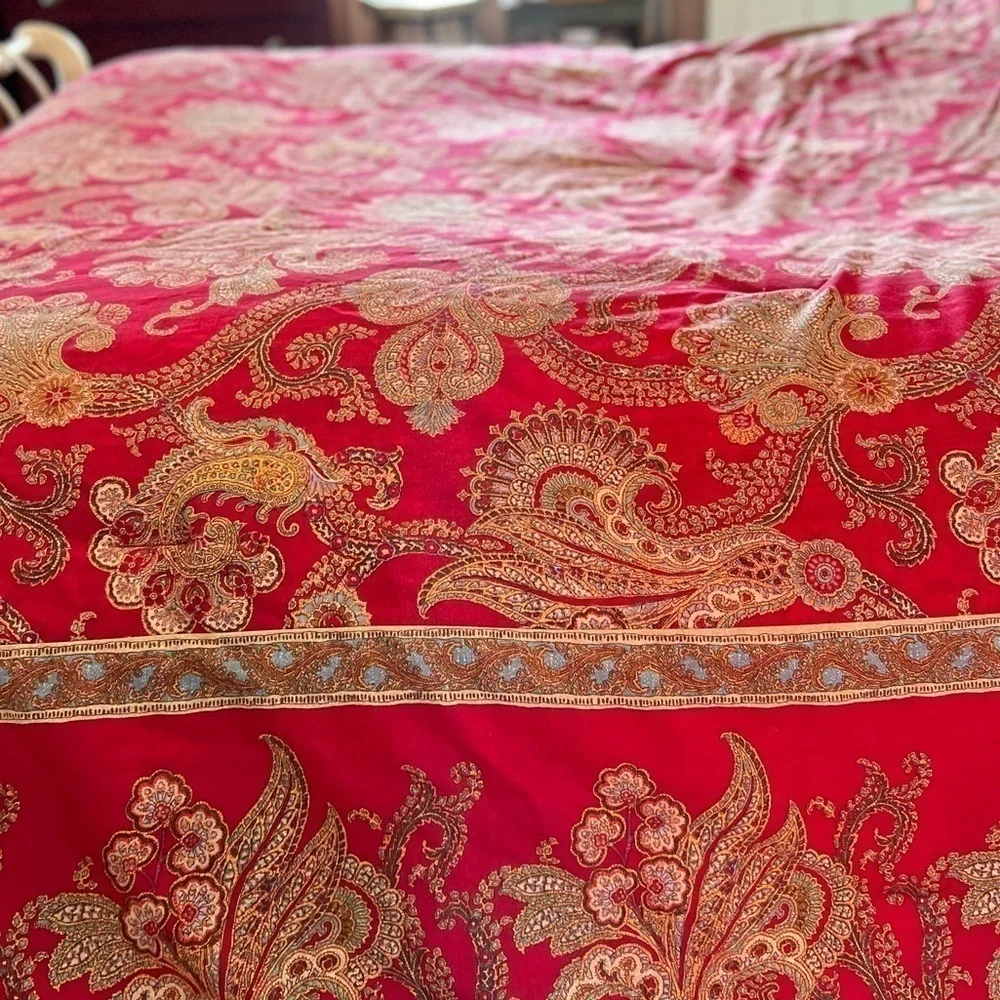 Chaps Ralph Lauren JULIETTE  Queen Floral Paisley Stripe Reversible Comforter